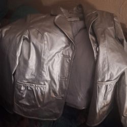 Silver. Lady Jacket. Sude Boots 