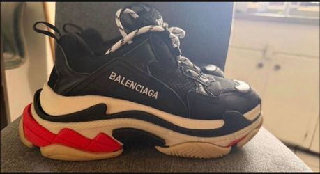 Balenciaga Triple S Sneakers Black Red