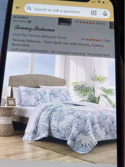 Tommy Bahama Twin Quilt Set with Shams