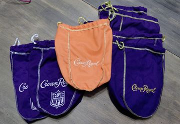 Crown Royal Drawstring Bags Lot of 8