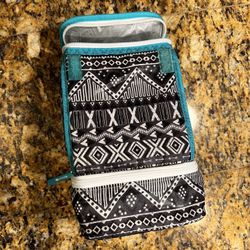 Insulated Lunch Box – Black & White Tribal Print