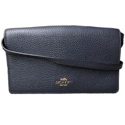 Leather Coach Crossbody Purse Clutch