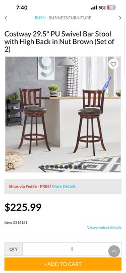 Costway PU Swivel bar stool!