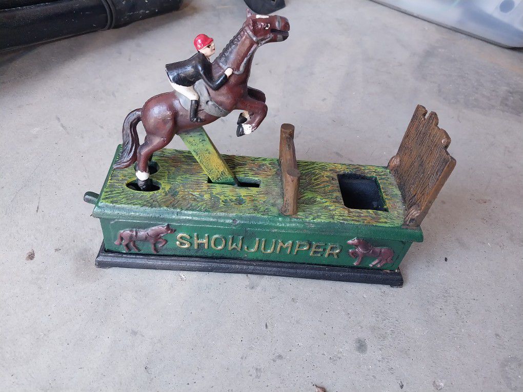 Show jumper Cast Iron antique toy