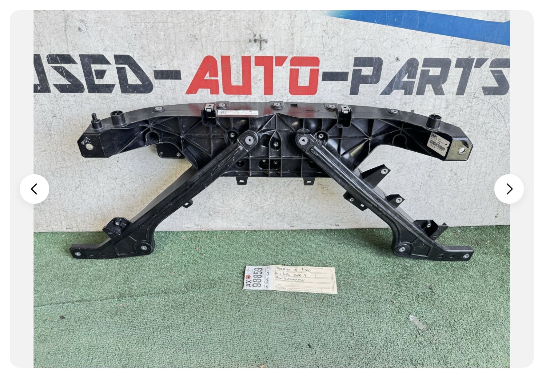 2020 - 2021 - 2022 - 2023 TESLA MODEL Y FRONT RADIATOR SUPPORT OEM AX98859
