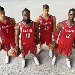 Set of 4 Houston Rockets NBA Action Figures – Harden, Howard, Lin, Parsons