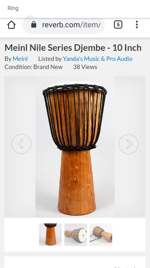 Brand New Meinl Djembe