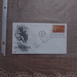 Fees Parker Signed First Day Issue Daniel Boone Envelope 