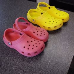 CROCS PINK SZ 7 YELLOW SZ 10 20 EACH OR 30 BOTH