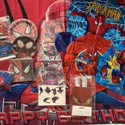 Spider Man Birthday Party Decoration Supplies. 