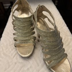 Shiny Gold Dress Shoes 