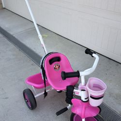 Schwinn Easy Steer Bike for Toddler, Kids Tricycle with Removable Push handle, Steel Trike Frame