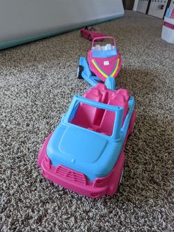 Toy Car With Trailer, Barbie Cruise Ship, Airplane