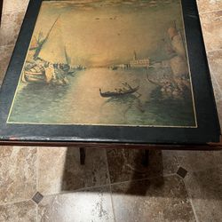 Antique Folding Card Table 