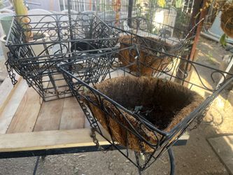 Set of 5 hanging baskets 2 with liners