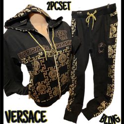 New With Tags VERSACE ZIP HOODIE AND JOGGERS. MOST SIZES THROUGH XXL. MESSAGE SIZE REQUEST 