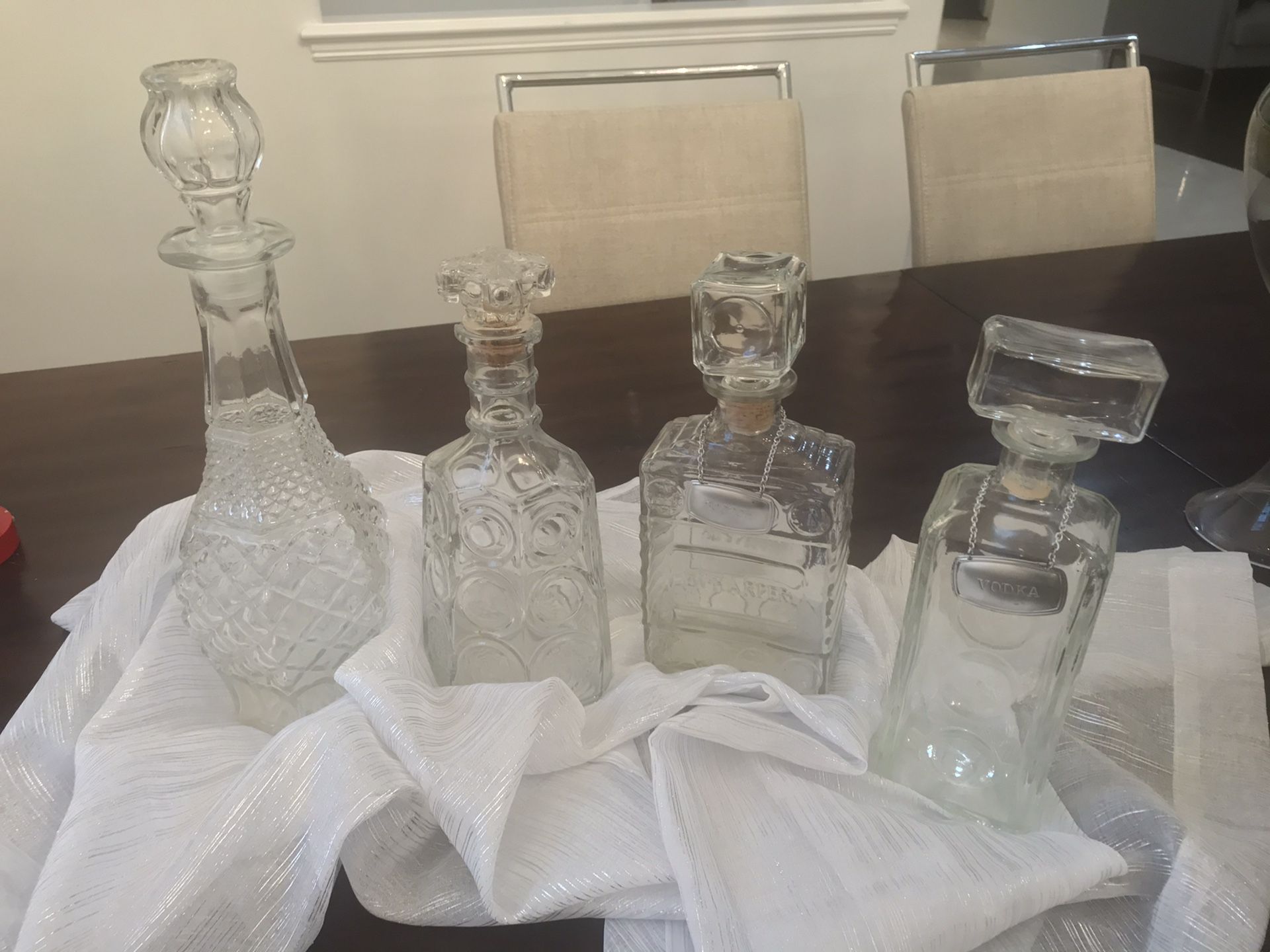 Vintage liquor bottles