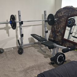 Weider Weight Bench W/weights