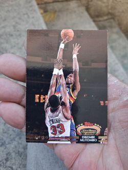 Vintage 1992-93 Topps Stadium Club Dikembe Mutombo Card #273 Denver Nuggets. (I have 5 of them) Near Mint Condition