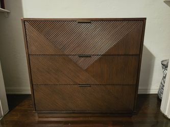 Burnt Mahogany Three Drawer Dresser