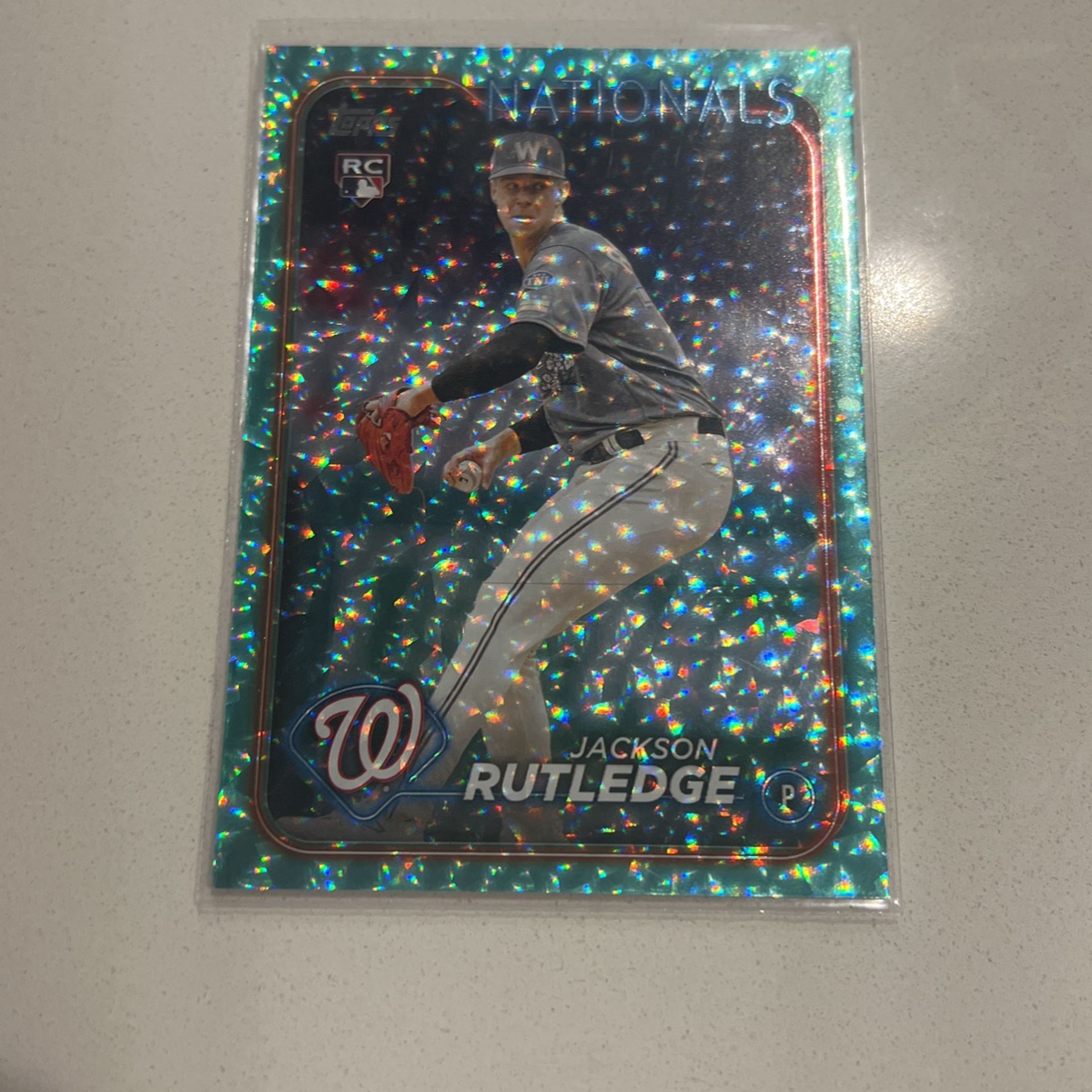 2024 Topps Series 2 Jackson Rutledge RC Aqua Foil /399