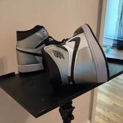 Air Jordan one retro high OG black silver toe Two Pair  size 9, And 10