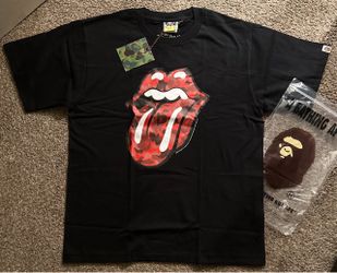 BAPE x Rolling Stones Camo Tongue T-Shirt