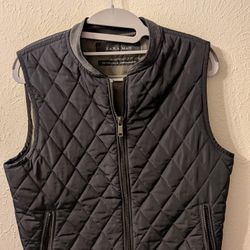 Zara Men’s Vest Slim Fit Size S Black Full Zip