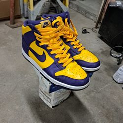 Nike Dunks High Retro Lakers