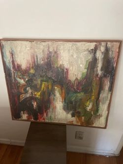 Large Abstract Oil Painting on Canvas