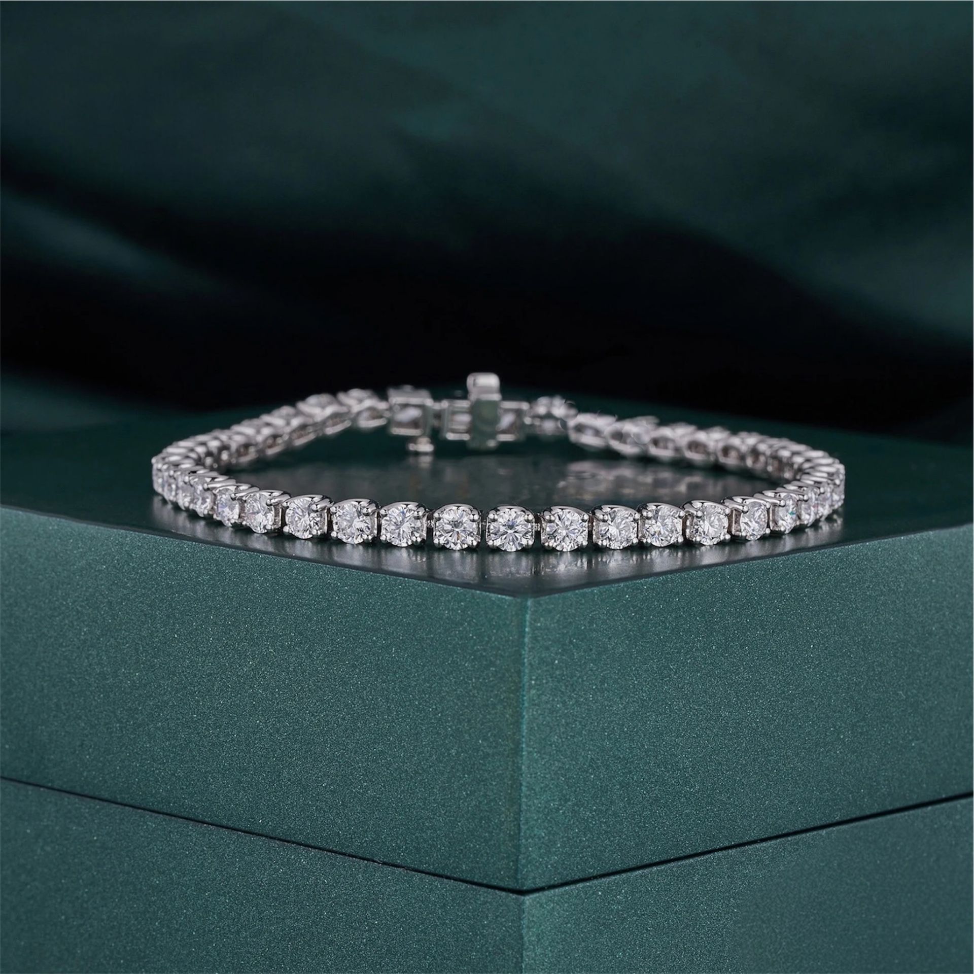 Tennis Bracelet pass tester SOLID 925Sterling Silver MOISSANITE 7" 2mm