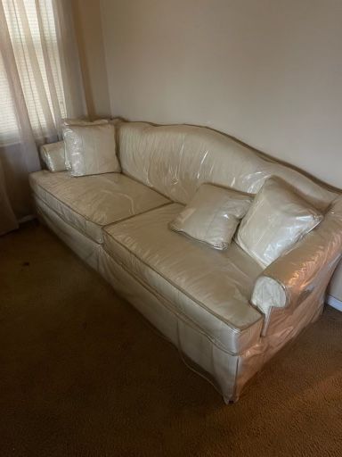 2pc Cream Sofa Set