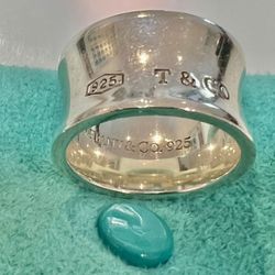 🔥 Tiffany & Co. 1837 Sterling Silver Concave Band