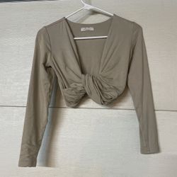 Taupe Crop Top