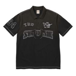 Supreme True Religion Appliqué Polo Black