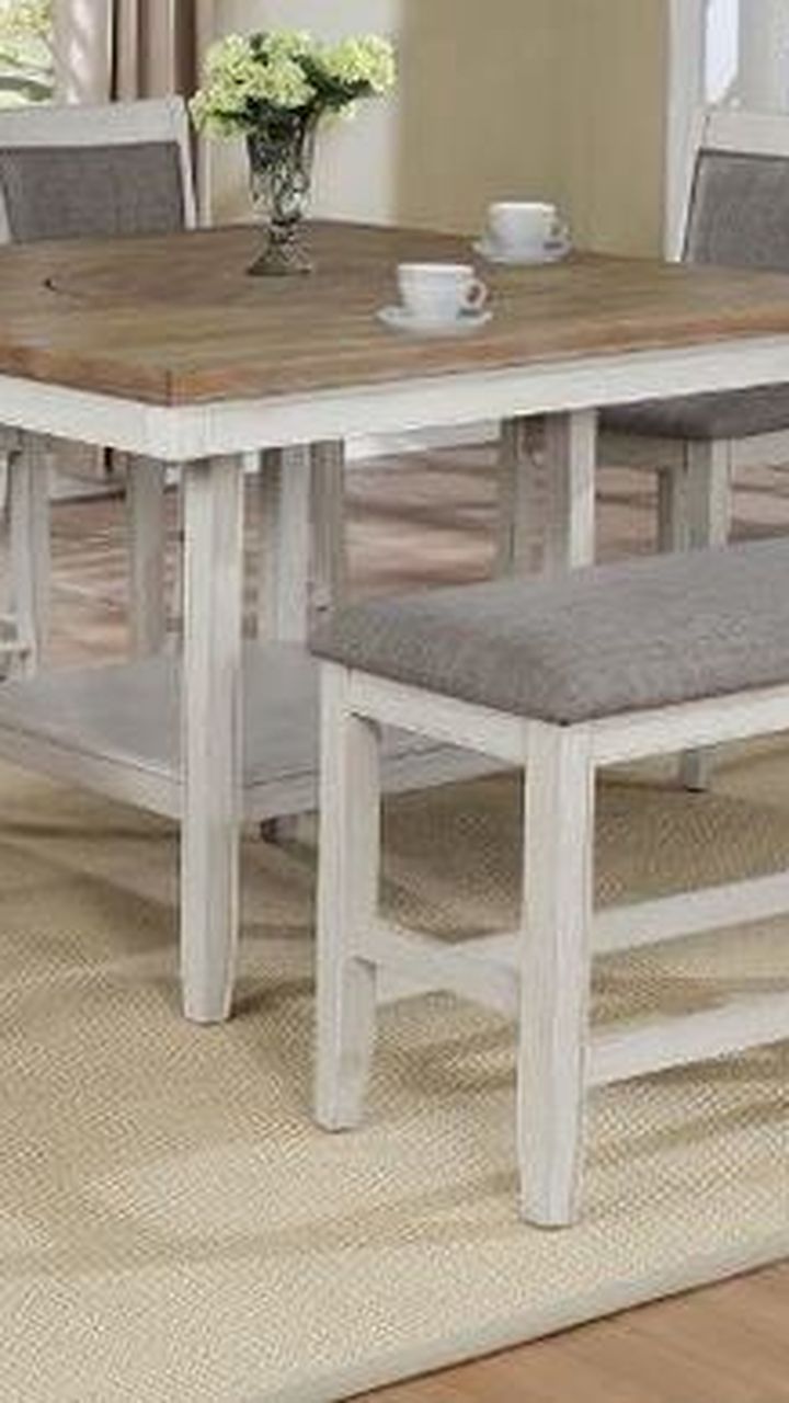 6 Pcs counter height dining table. Price firm. 2