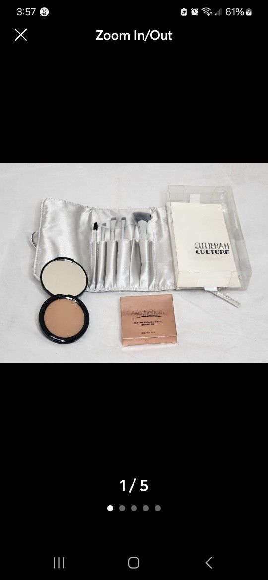 NEW Makeup Brush Kit with Travel Brush Holder And New AESTHETICA SUNSET BRONZER