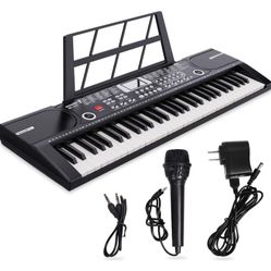 61-Key Digital Keyboard Piano w/ Mic & Stand 2A-5
