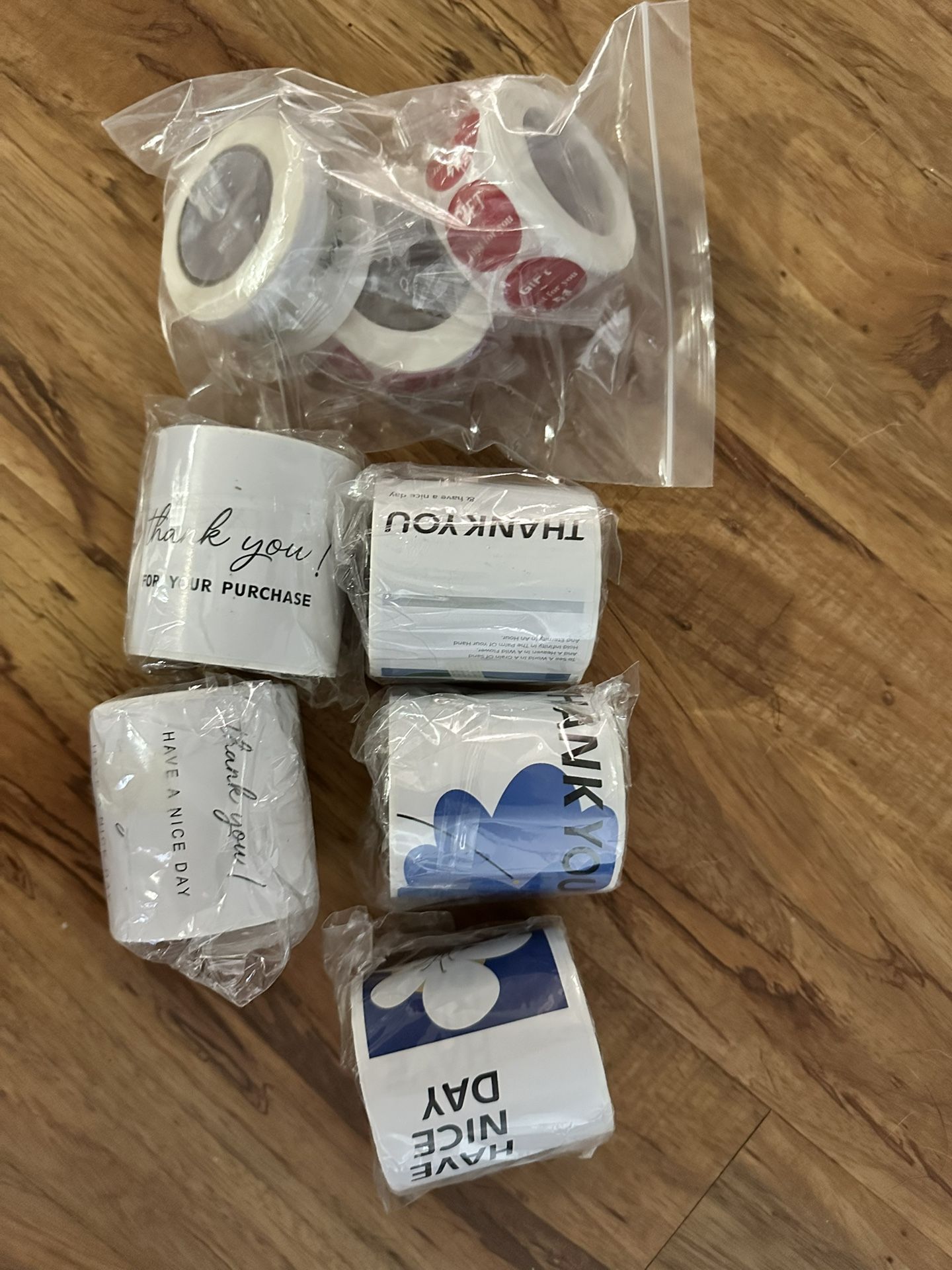 Thank you and gift stickers 