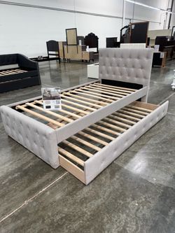 New twin bed frame with mattress