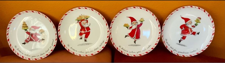 CHRISTMAS PEPPERMINT PARADE PLATES, VINTAGE (20% OFF SALE)