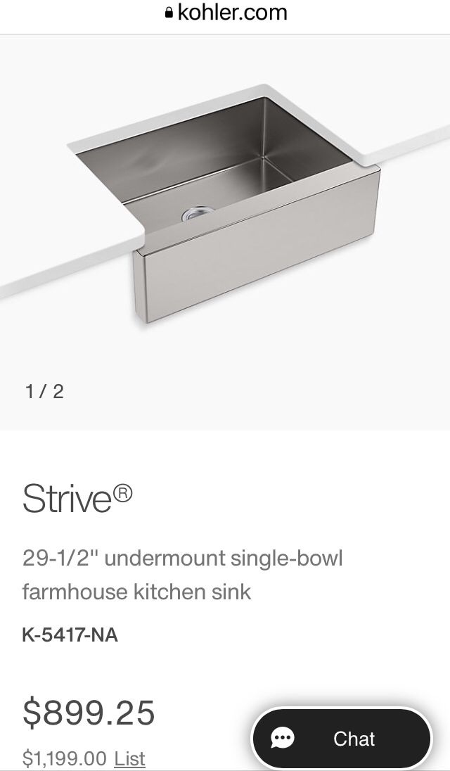Kohler Farmhouse Stainless Steel Sink