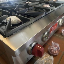 NEW Commercial Gas Rangetop – 4 Sealed Burners – Stainless – Local Pickup