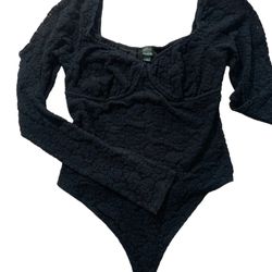 Lace Bodysuit - Black