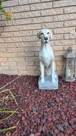Concrete Sitting Dog Garden Statue