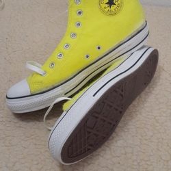 Converse Chuck Taylor Shoes - Fuzzy Green Tennis Ball Fabric