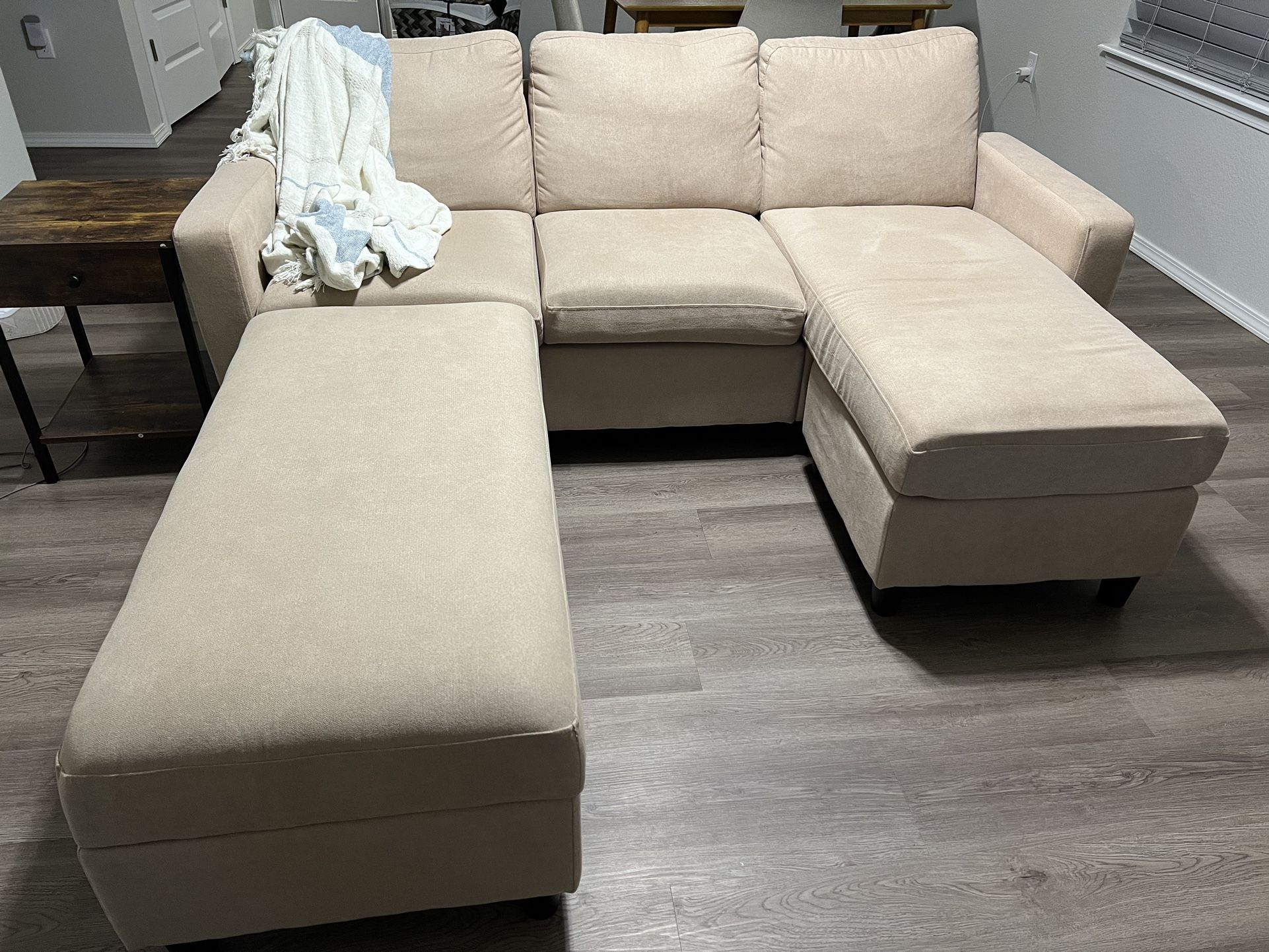 Sleeper Sectional Sofa With Storage Ottoman MUST GO BY TOMORROW!!