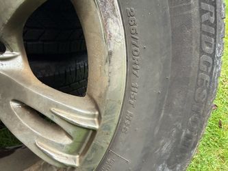 Bridgestone 265/70R17 Tire on Alloy Wheel