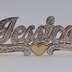 10k Or 14k Gold Name Plate Pendant With/without Chain