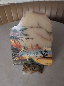 Painting on marble